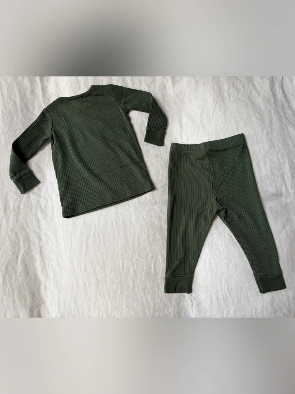 Baby Mori Christmas Ribbed Pajama Set